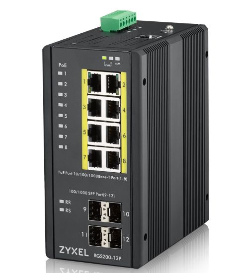 Bilde av Zyxel RGS200-12P - switch - 12 port - styrt - rack