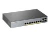 Bilde av Zyxel GS1350-12HP - switch - 8 port - styrt - rack