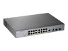 Bilde av Zyxel GS1350-18HP - switch - 16 port - styrt